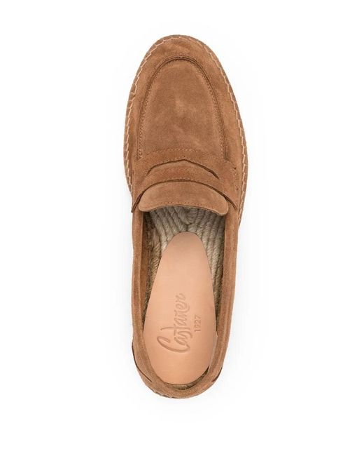 Castaner Brown Nacho Suede Loafer Espadrilles for men