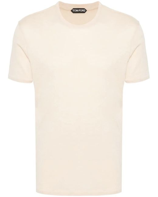 Tom Ford Natural Mélange-Effect Cotton-Blend T-Shirt for men