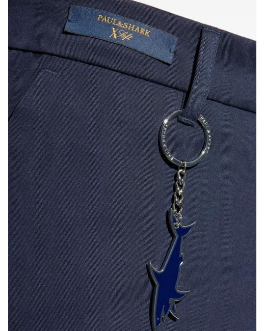 Paul & Shark Blue Shark-charm Trousers for men