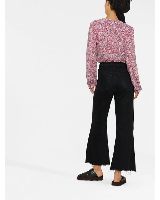 Isabel Marant Pink Abstract-Print Blouse