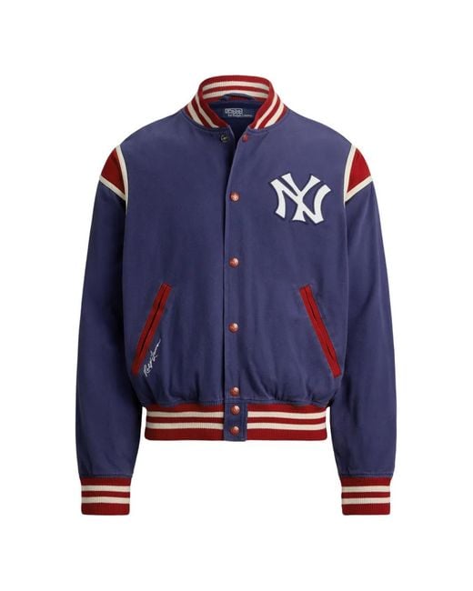 Polo Ralph Lauren メンズ ブルー X Ny Yankees ボンバージャケットの