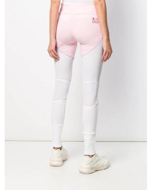 Philipp Plein Pink Geometric Jogging Leggings