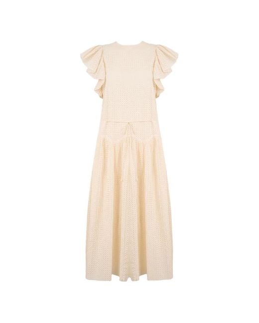 wedding guest dresses beige Tea-Length Wedding-Guest Dress: Ladivine 7499 Sage / 4