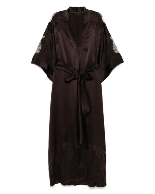 Carine Gilson Black Silk Robe
