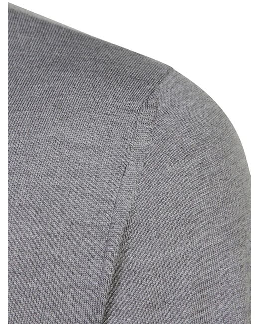 Zanone Gray V-Neck Sweatshirt for men