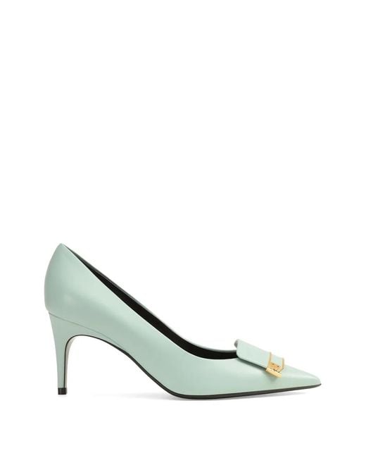 Sergio Rossi Green Pointed Pumps