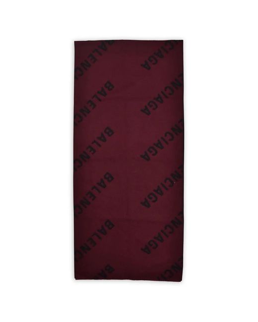 Balenciaga Purple Monogram Two-Tone Scarf for men
