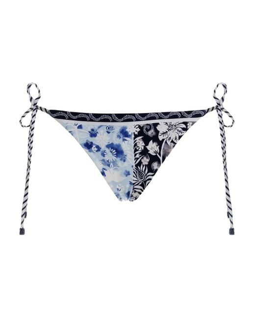 Agua Bendita Blue Alegria Tie-Side Bikini Bottoms