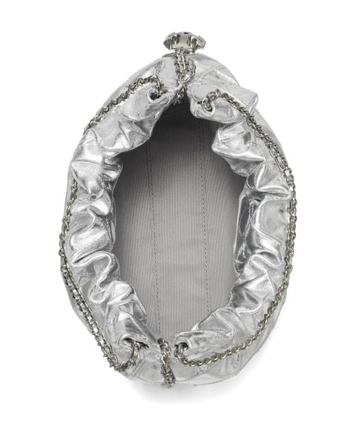 Tory Burch White Mini Fleming Hobo Bag