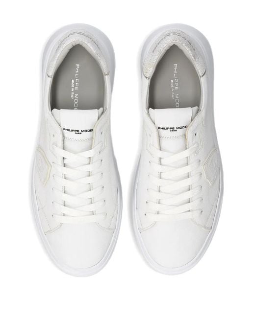 Philippe Model Temple Sneakers Mit Runder Kappe in White für Herren