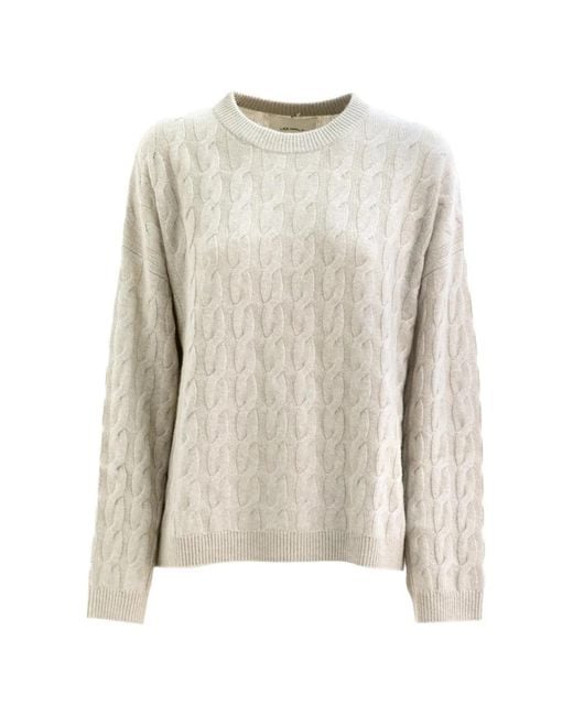 Lisa Yang White Seymour Cable-Knit Sweater