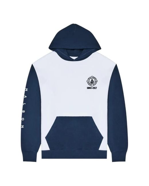Malbon Golf Blue Logo-Detail Hoodie for men