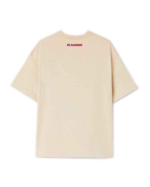 Jil Sander T-shirt Met Logoprint in het Pink