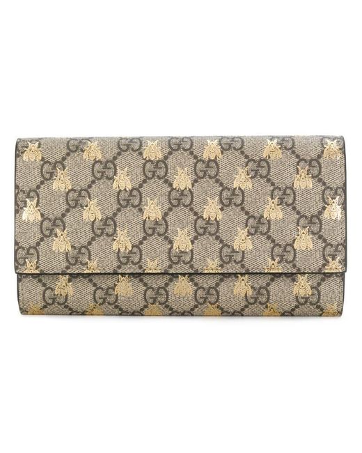 Gucci 'GG Supreme' wallet with bee, Women's Accessories