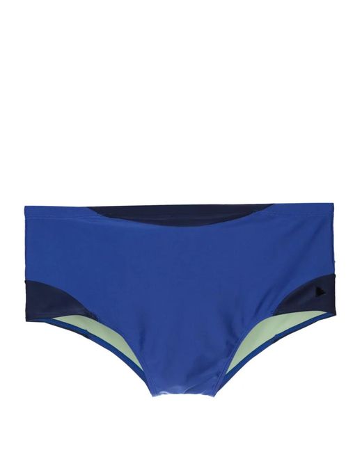 Amir Slama Blue Panelled Swim Shorts for men