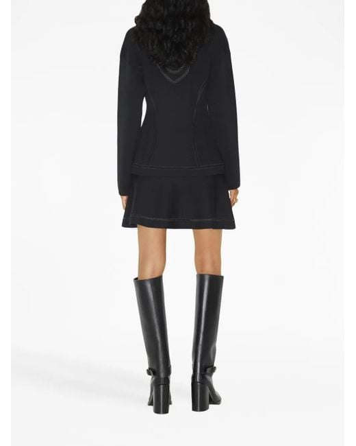 Burberry Black Zip-Fastening High-Waist Skirt