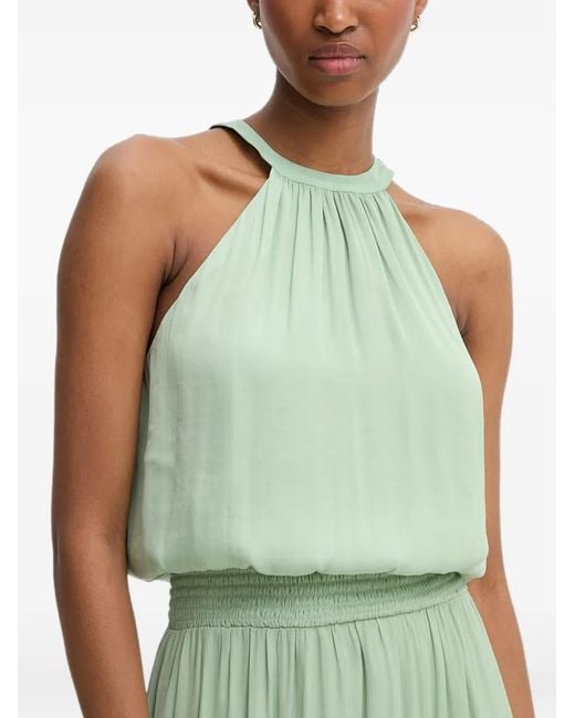 Morgan Green Ruffled Halterneck Mini Dress