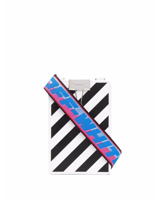 OffWhite c/o Virgil Abloh Leather Small Diag Binder Crossbody Bag in