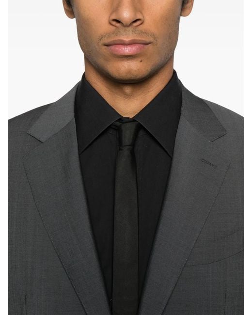 Canali Black Single-Breasted Blazer for men