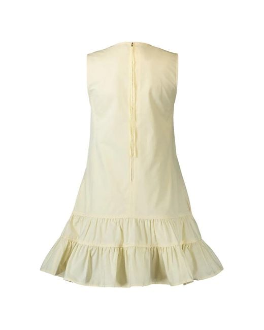Ulla Johnson White Robe Courte Cecily À Volants