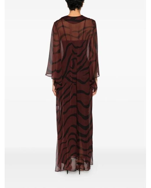 Raquel Diniz Beleza Maxi-Jurk Met Print in het Red