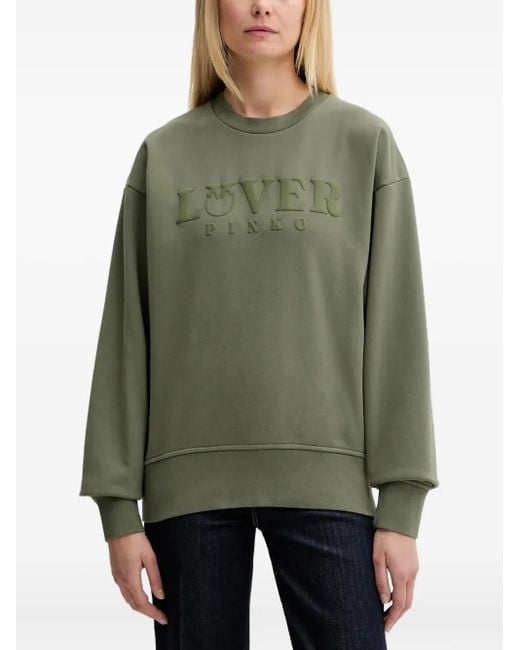 Pinko Green Sweatshirt Mit Prägung