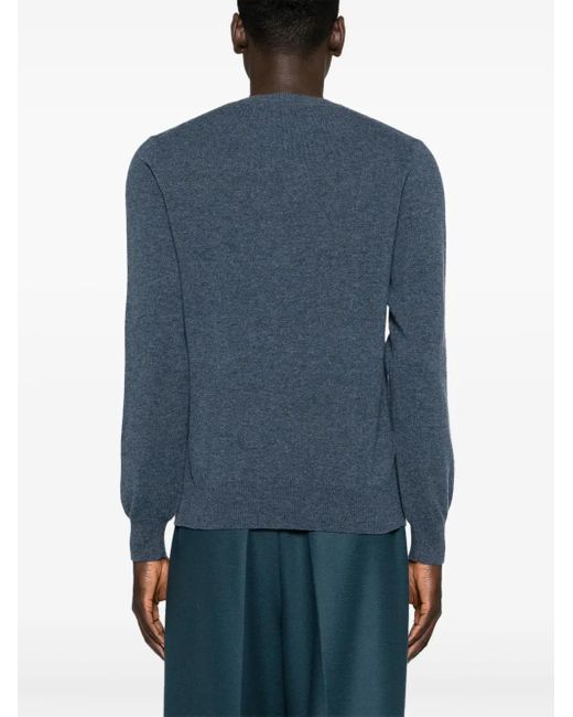 COMME DES GARÇONS PLAY Blue Sweater Small Emblem Knit Clothing