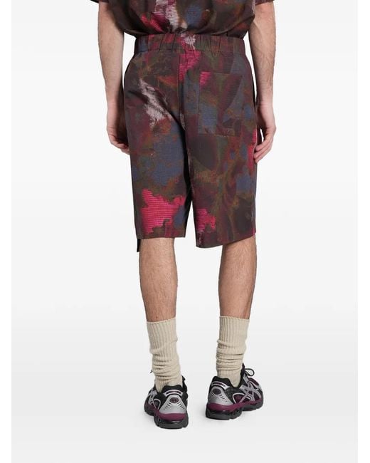 Peacemaker Oamc Red Logo-Embroidery Shorts for men