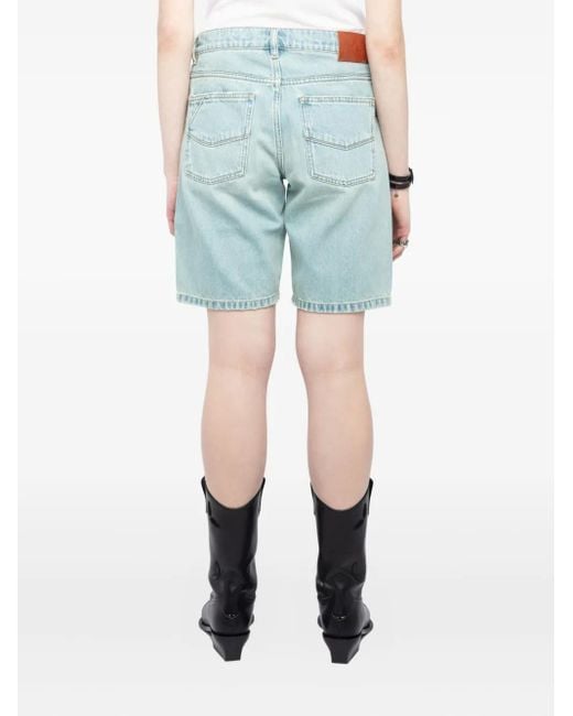Zadig & Voltaire Blue Sady Denim Bermuda Shorts