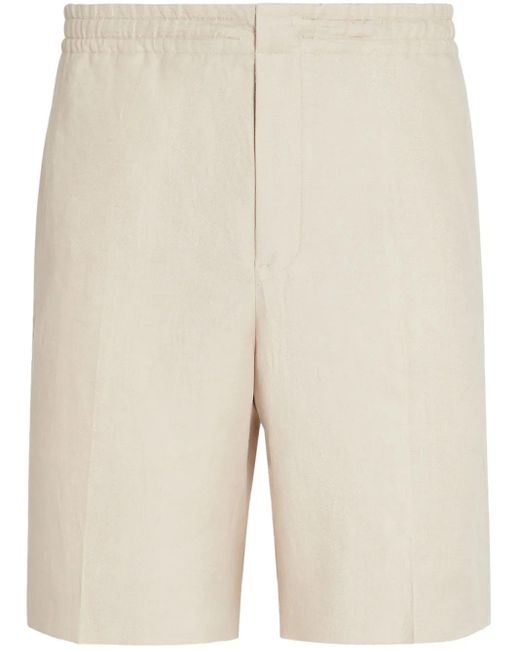 Zegna Natural Oasi Lino Linen Shorts for men