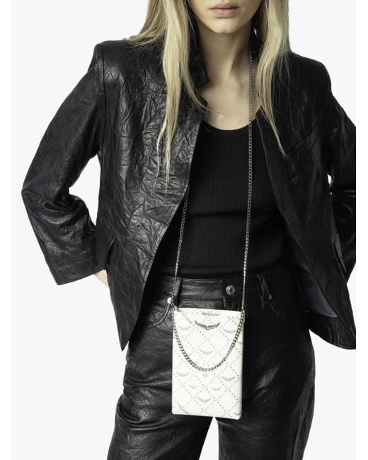 Zadig & Voltaire Gray Rock Phone Pouch