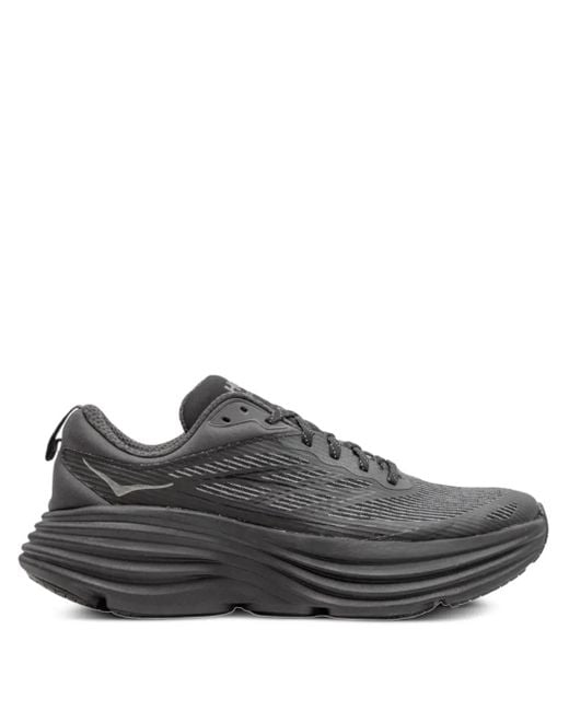 Hoka One One Gray Bondi 8 Ts Caged Sneakers