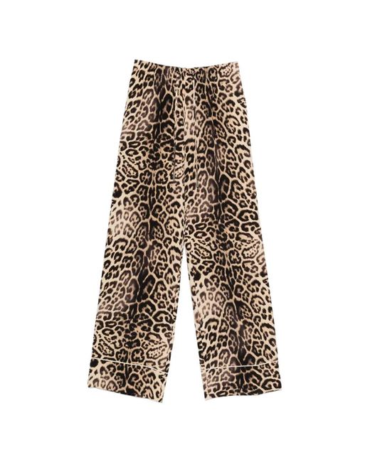 Ermanno Scervino White Pantalon À Imprimé Léopard