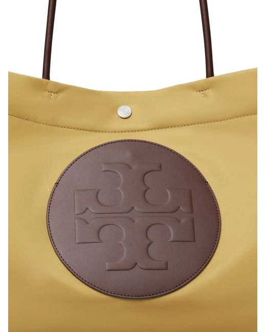 Tory Burch Natural Ella Twist Nylon Tote