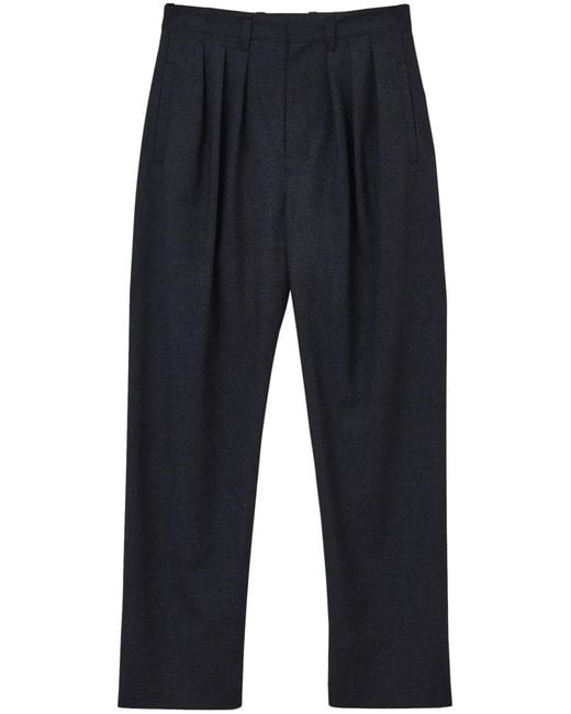 Lemaire Blue Pleated Tailored Trousers