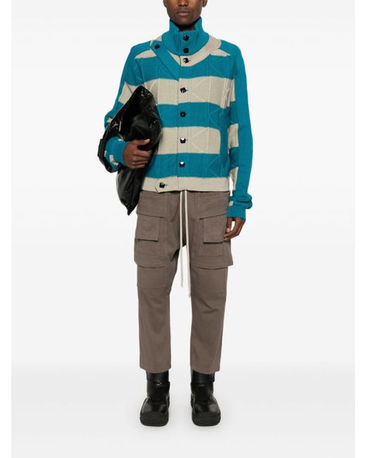 Kiko Kostadinov Merli Twinset Striped Cardigan in Blue for Men | Lyst