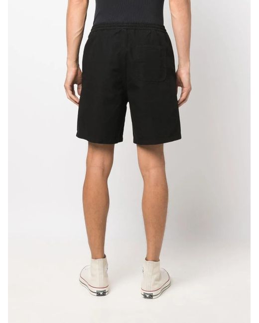 Department 5 Black Drawstring Cotton Shorts for men