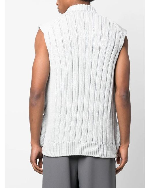 Off-White c/o Virgil Abloh White Multiple-Pocket Knit Gilet for men