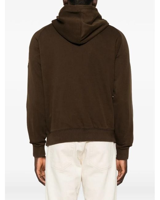 Napapijri Brown Patchwork Logo-Patch Hoodie for men