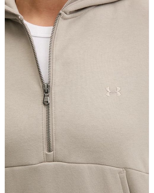 Under Armour Gray Icon Half-Zip Pouch-Pocket Hoodie