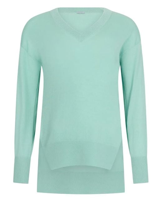 Malo Green V-Neck Sweater