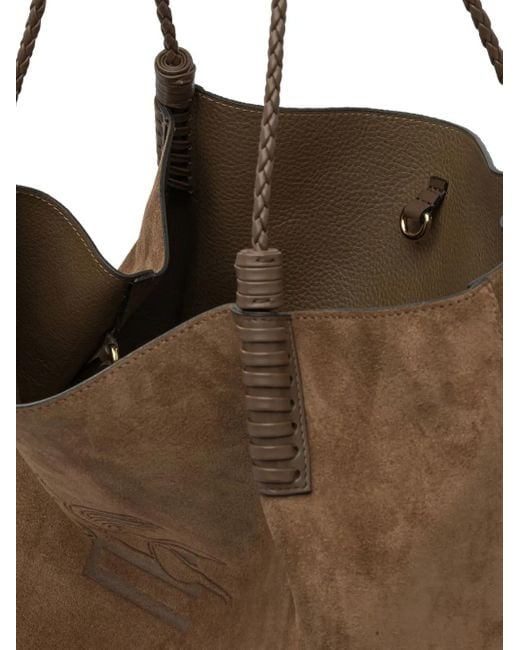Etro Libra スエード ハンドバッグ M Brown