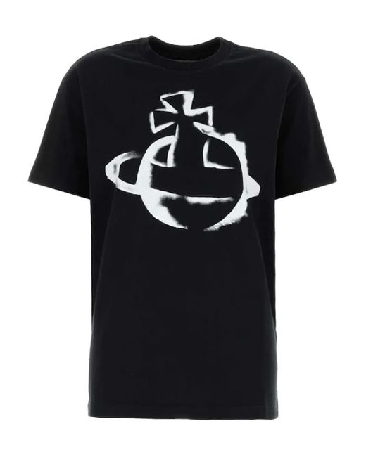 Vivienne Westwood Black Logo Cotton T-Shirt