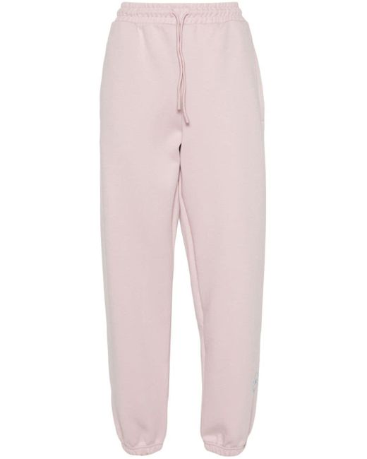 Adidas By Stella McCartney Pink Logo-rubberised Tapered Track Pants