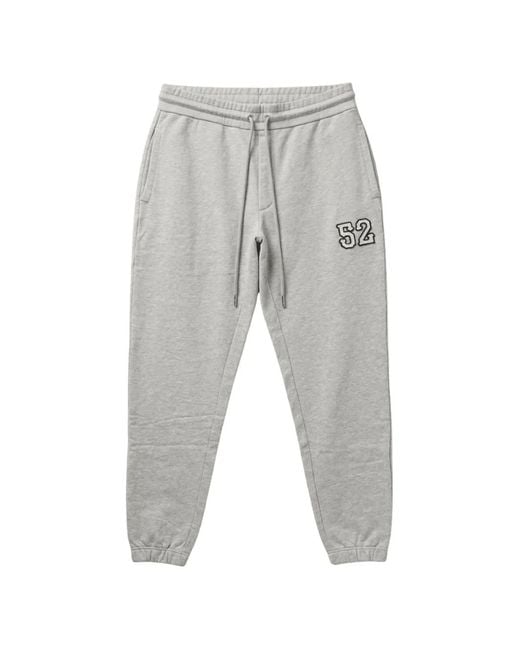 Moncler Gray Logo-Patch Drawstring Track Pants for men
