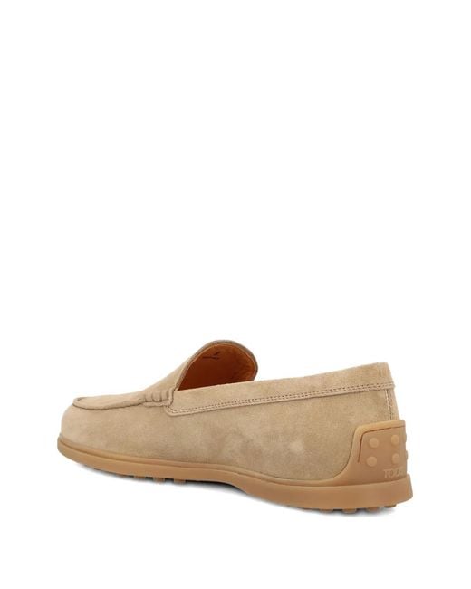 Tod's Natural Suede Flat Shoes for men