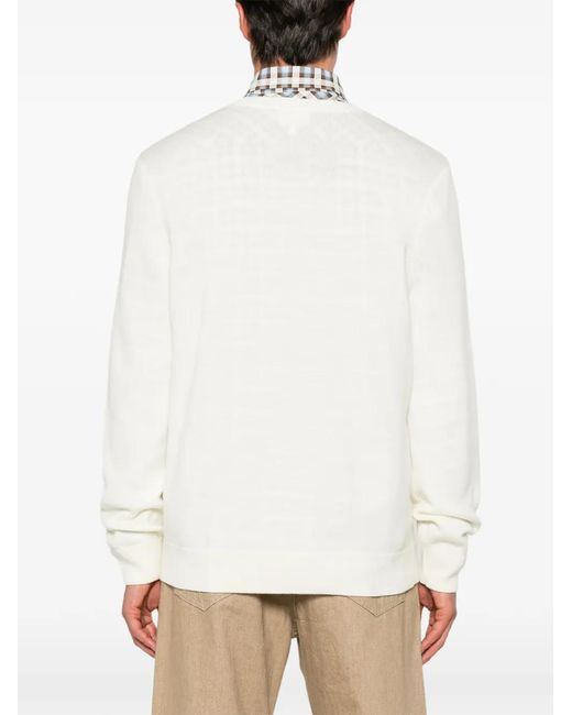 A.P.C. White Maurice Logo-Embroidered Sweater for men