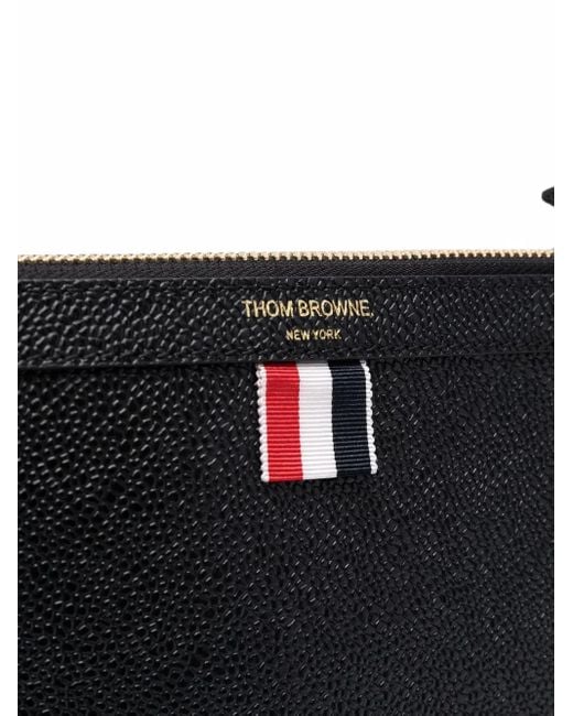 Thom Browne Black Umhängetasche Mit Logo-Print