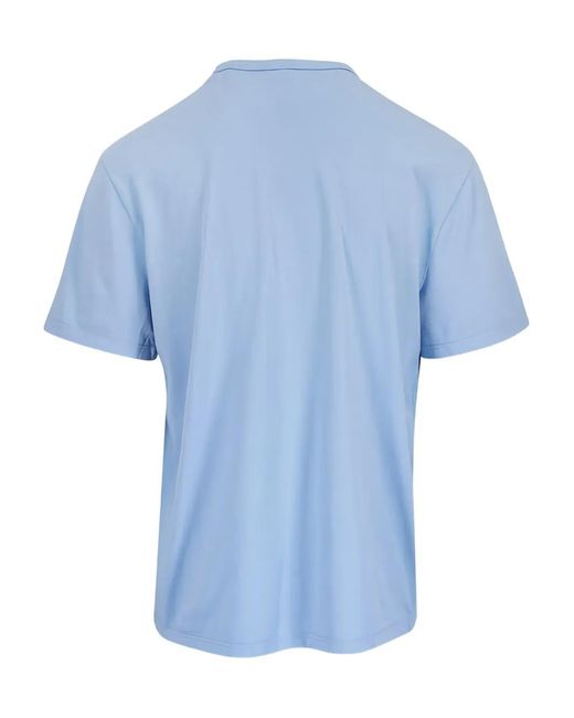 Vince Blue Crew-Neck Short-Sleeve T-Shirt for men