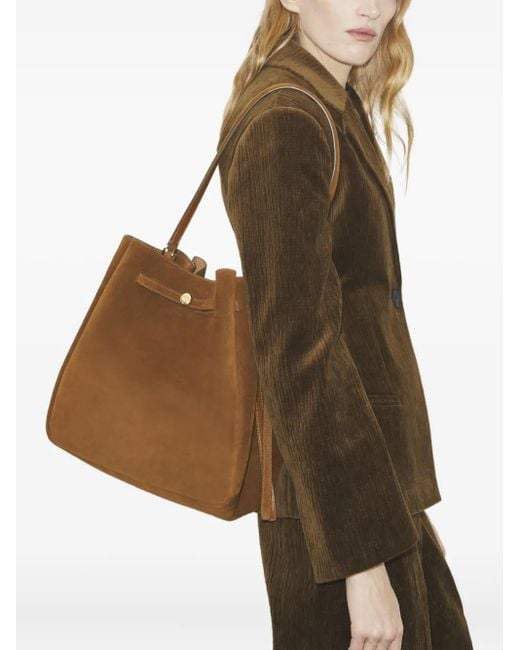 Tory Burch Brown Large Romy Suede Shoulder Bag